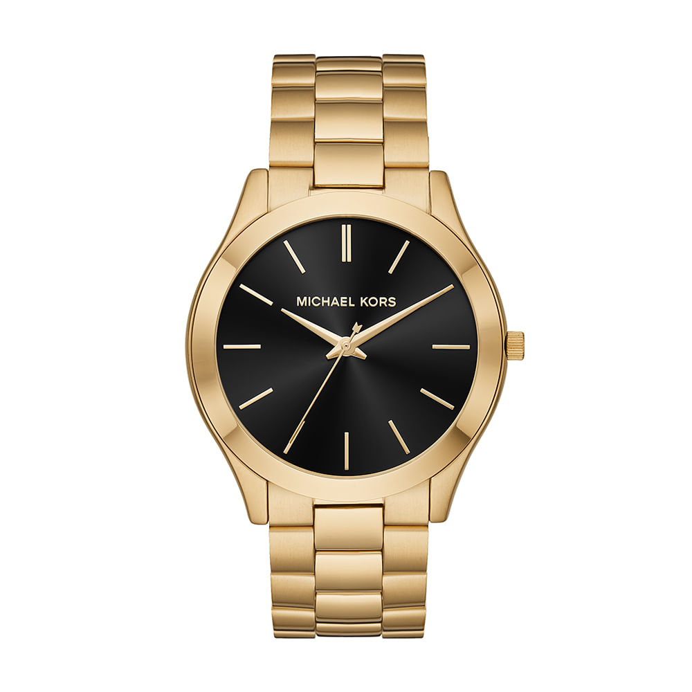 Relogio michael shops kors feminino prata com dourado