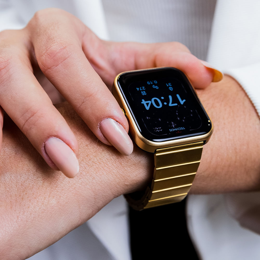 Smartwatch Technos Connect MAX Dourado e Preto - TMAXAH/C7D | Time