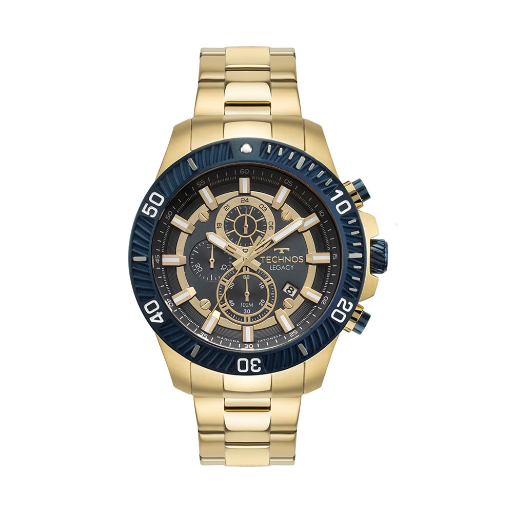 Relógio Masculino Technos Legacy Dourado Cronógrafo - JS15ENN/1A