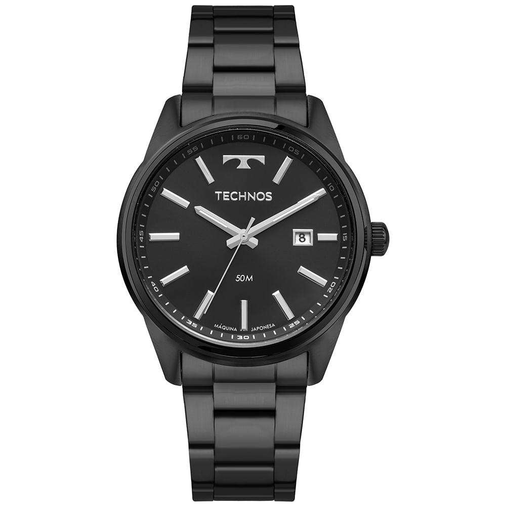 Relógio Masculino Technos Preto Steel - 2115TYC/1P | Time Center