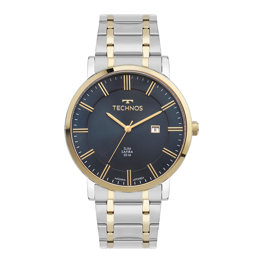 TECHNOS 自動巻き 腕時計 黒金
