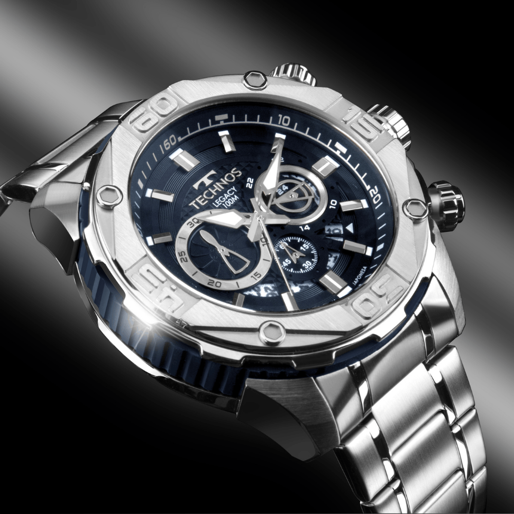 Relógio Masculino Technos Legacy Prata Cronógrafo - JS25BBZ/1A