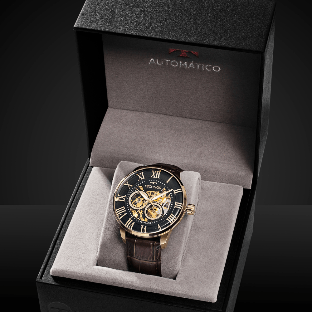 Relógio Technos Masculino Automatico Dourado - G3265AT/0M | Time