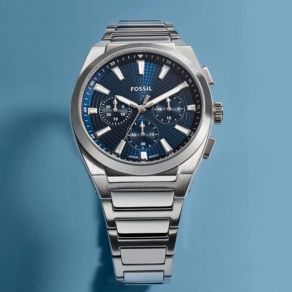 Relógio Fossil Masculino Everett Prata - FS6104/1AN | Time Center