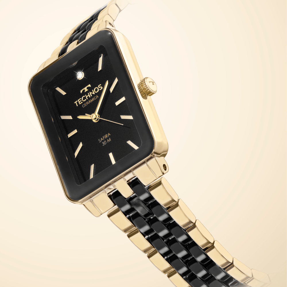 Relógio Technos Feminino Dourado Ceramic Safira - 2035MZP/1P