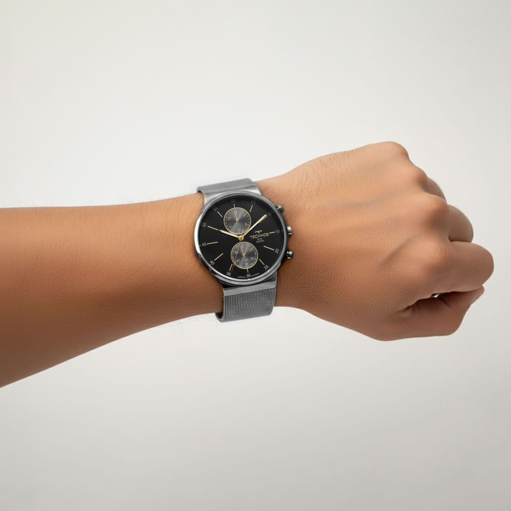 Relógio Technos Masculino Slim Grafite ultrafino - VD36AC/1F