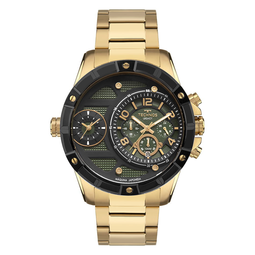 Relógio Masculino Technos Legacy Dourado Cronógrafo - OS2A2MAQAA