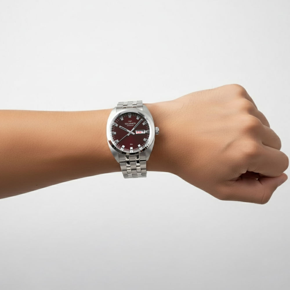 Relógio Masculino Automático Prata - Technos - 8205OV/1R | Time
