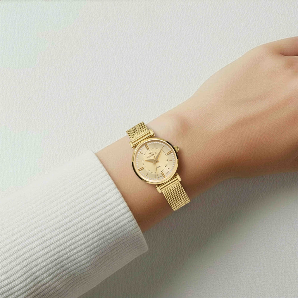 Relógio Technos Feminino Dourado Mini Petit - 2035MXU/1D | Time